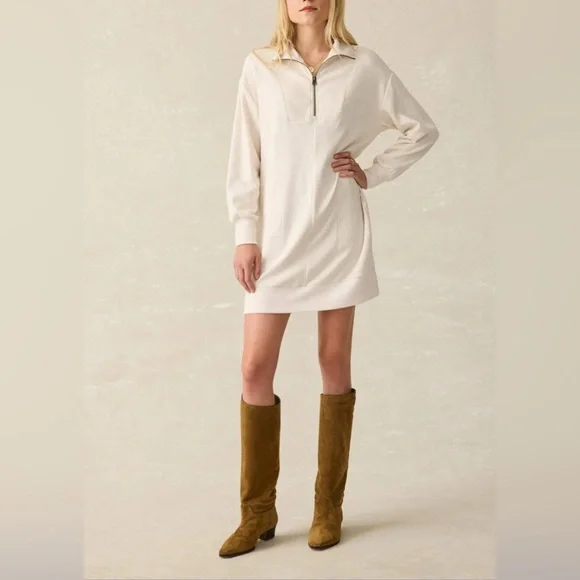 Faherty Cream Long Sleeve Legend Quarter Zip - NWOT - Picture 1 of 5